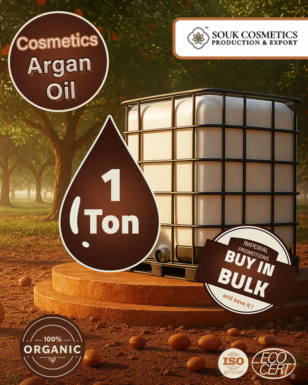 Cosmetic Argan Oil 1 Ton