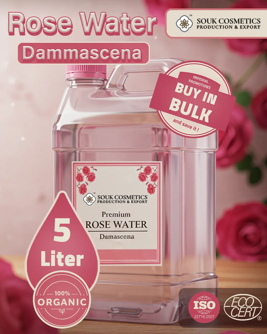 Moroccan Rose Water Damascena Wholesale